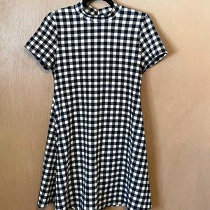 Enough About Me Gingham High Neck Dress